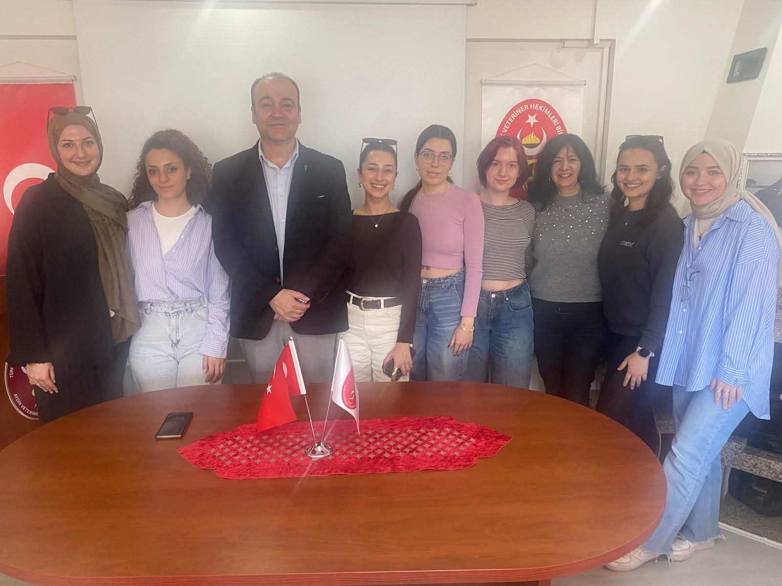 İntern Veteriner fakültesi öğrencileri odamızı ziyaret etti